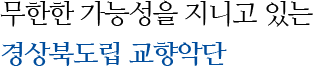무한한 가능성을 지니고 있는 경상북도립 교향악단