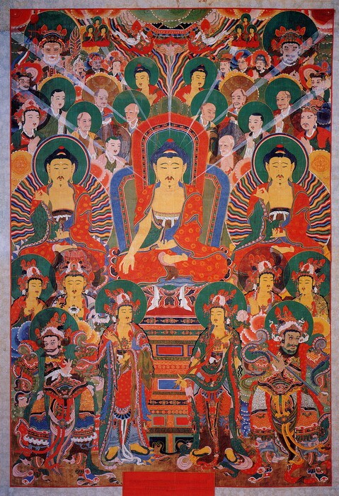 [보물  1374호] 용흥사 삼불회 괘불탱