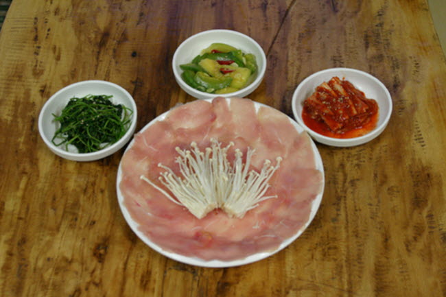 상주 꿩샤브샤브 요리
